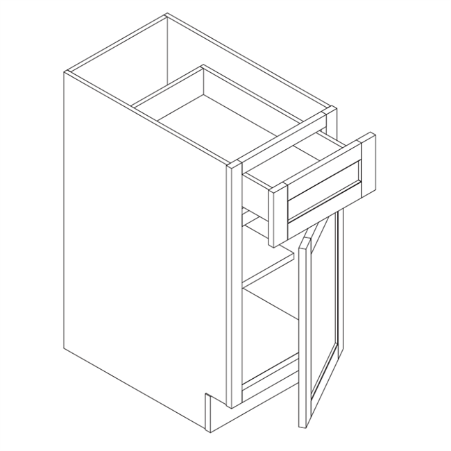 Craftsman Vita Maple Base 1 Door 1 Drawer