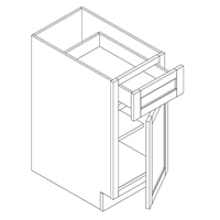 Kingston White Shaker Base 1 Door 1 Drawer