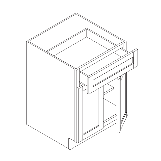 Modena White Base 2 Doors 1 Drawer