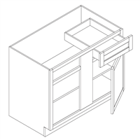 Kingston White Shaker Base Blind Corner (Left or Right)