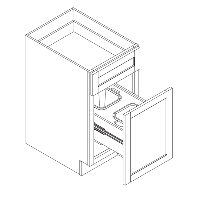 Craftsman Vita Maple Base Trash Pullout