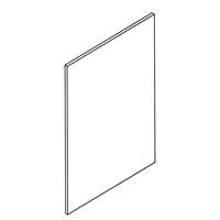 Vista Frameless White 3/4" Finished End Panel (Dishwasher, Refrigerator & Island)