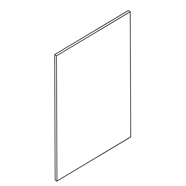 Vista Frameless White 3/4" Finished End Panel (Dishwasher, Refrigerator & Island)