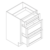 Summer White Shaker Vanity Drawer Base