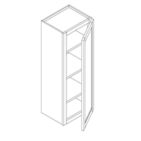 Modena White Wall Cabinet 1 Door 42" High 