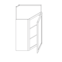 Modena White Wall Diagonal Corner Cabinet