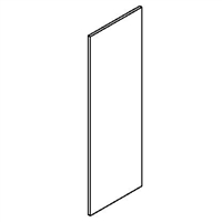 Kingston White Shaker Wall End Skin Panel